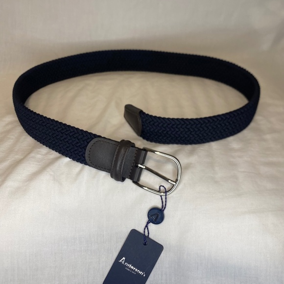 NWT - Anderson's Woven Belt - Navy - Size 32 - Picture 5 of 8